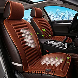 Cooling Car Seat Cushion with Big Fan - Black 12V/26V Automotive Adjustable Temperature Comfortable Cooling Car Seat Cover (Gray)