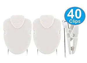 1InTheOffice Cubicle Clips, White, 40/Pack (White)