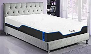 DynastyMattress New! CoolBreeze2-FIRM Cooling Gel Memory Foam Mattress (King-76x80)