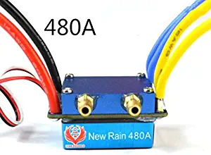 480A 4S Brushed Speed Controller ESC for Water Cooling RC Boat Hobby #1662