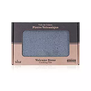 Vital VGL1000-01 Volcano Stone Cooking Tile, 8" x 12"