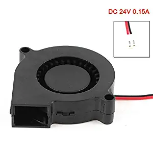 Rarido New 2 Pin Connector Brushless DC 24V 0.15A Turbo Blower Cooling Fan QJY99 - (Blade Color: Black)