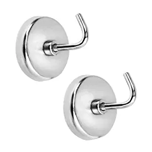 PRIMADA Extra-Strong Set Magnetic Hooks, 2pc, Chrome