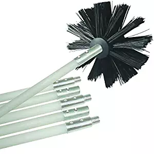 Flexible Dryer Vent Cleaning Kit, Lint Remover, Extends up to 12 Feet, Synthetic Clean Brush Head, Use With or Without a Power Drill
