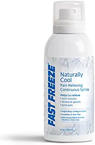 Fast Freeze All-Natural Cooling Pain Relief Therapy: Continuous Spray, 4 fl oz, packaging may vary