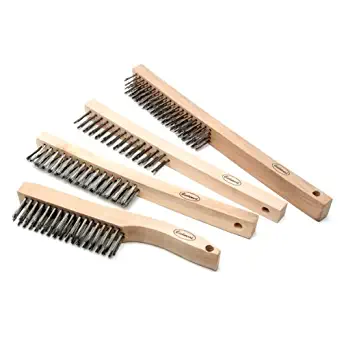 Eastwood Welding Stainless Steel Wire Brush Kit for Cleaning Welding Slag and Rust Stainless Steel and Brass