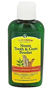 TheraNeem Tooth & Gum Powder-Cinnamon by Organix South 40 grams.(2 pack)