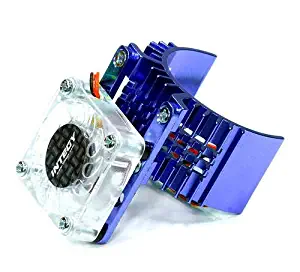 Integy RC Model Hop-ups T8074BLUE Motor Heatsink 540 Size w/Cooling Fan for Slash Stampede 2WD Rustler 2WD Bandit