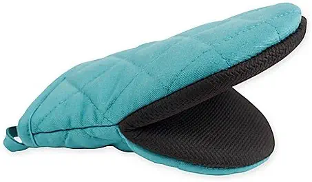 7-Inch Oven Mitt in Caribbean Blue - 100% Neoprene, Quilted