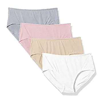 Fruit of the Loom Women's 4 Pack Breathable Low-Rise Brief Panties