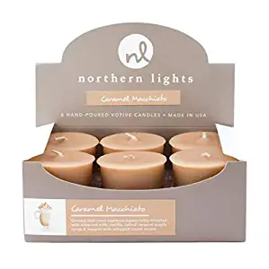Northern Lights Candles Fragrance Palette 6Pc Votive Box, Caramel Macchiato