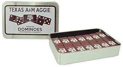 C.C. Creations Texas A&M Aggie Maroon Dominoes, Professional Double 6