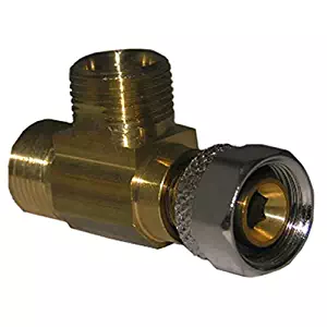 LASCO 06-9111 Angle Stop Add-A-Tee Valve, 3/8-Inch Compression Inlet X 3/8-Inch Compression Outlet X 3/8-Inch Compression Outlet, Brass