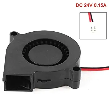 Fasmodel - New Black 2 Pin Connector Brushless DC 24V 0.15A Turbo Blower Cooling Fan