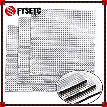 1PC 200/300mm Foil Self-Adhesive Insulation Cotton Heat Insulation Cotton 10mm Thickness 3D Printer Heating Bed Sticker for Tevo - (Size: 200x200x10mm)