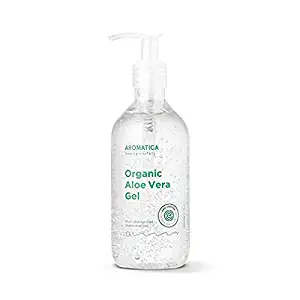 Aromatica Organic Aloe Vera Gel 300ml Soothing & Cooling, Moisturizing with Organic Aloe 95%