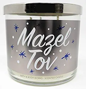 Bath & Body Works Candle 3 Wick 14.5 Ounce Mazel Tov Scent Vanilla Snowflake