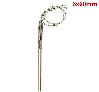 Tool Parts 10 pcs of 6X60mm Cartridge Heater Heating Elements,90W/110W/145W Air Heating Tube,Mold Electric Heat Element - (Color: 120V, Specification: SUS201 6x60mm 90W)