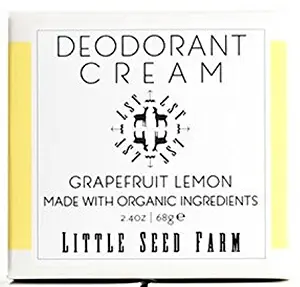 Little Seed Farm All Natural Deodorant Cream, Aluminum Free Deodorant for Women or Men, 2.4 Ounce - Grapefruit Lemon