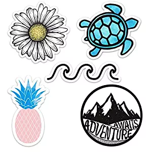 Cute Ocean/Beach Vinyl Laptop and Water Bottle Decal Sticker Pack, Made in US