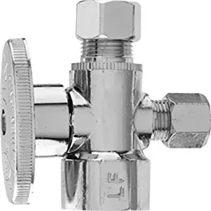 Keeney 2902PCLF 1/2-Inch FIP by 3/8-Inch by 1/4-Inch Lead Free Quarter Turn 3 Way Valve, Chrome