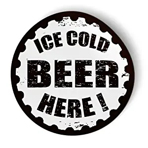 Ice Cold Beer Here - Flexible Magnet - Car Fridge Locker - 5"