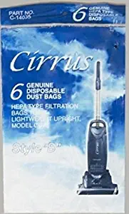 Genuine Cirrus Upright Vacuum Cleaner HEPA Style B Bags 2-Pack C-14035 CR49