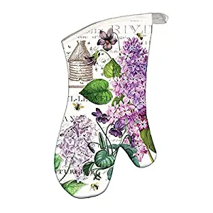 Michel Design Works Padded Cotton Oven Mitt, Lilac/Violets