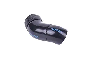 Alphacool 17060 Angled Adaptor Double 45° revolvable G1/4'' Outer Thread to G1/4'' Inner Thread - deep Black Water Cooling Fittings