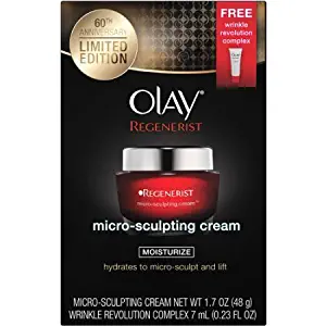 Limited Edition Olay Regenerist Micro-Sculpting Cream Face Moisturizer 1.7 oz + Wrinkle Revolution Complex 0.23 oz