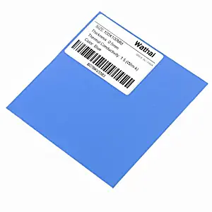 Wathai Blue 100mm x 100mm x 0.5mm Soft Thermal Conductive Silicone Pad For GPU CPU PS3 PS2 Xbox Heatsink Cooling