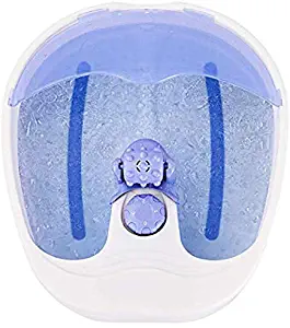 ReunionG Portable Foot Spa Massager, Foot Bath Massager with Heating & Bubbles, Electric Foot Basin to Relieve Fatigue and Tired Muscles, Purple Blue