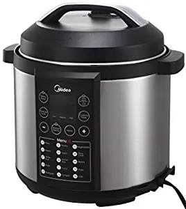 MIDEA 6 Qt 6 in 1 Programmable Electric Pressure Cooker, Meat/Stew, Poultry, Steam, Slow Cook, Rice, Beans/Chili, Congee, Soup, Multi Grain, Sauté