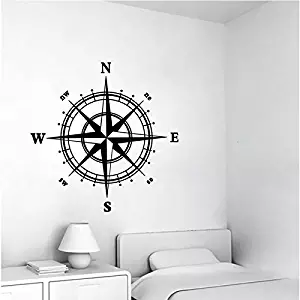 Nautical Compass Removable Vinyl Decal Wall Sticker Mural Kids Room Home Decor