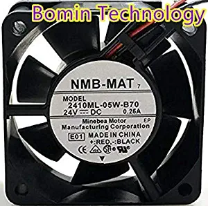 Bomin Technology for NMB 2410ML-05W-B70 24V 0.25A 2-Wire 6CM Dual Ball Cooling Fan