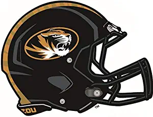 6 inch Football Helmet Decal MU University of Missouri Mizzou Tigers Logo MO Removable Wall Sticker Art NCAA Home Room Decor 6 1/2 by 5 inches