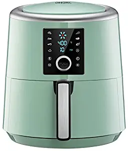 OMORC Air Fryer, 6 Quart, 1800W Fast Large Hot Air Fryers & Oilless Cooker w/Presets, LED Touchscreen(for Wet Finger)/Roast/Bake/Keep Warm, Dishwasher Safe, Nonstick,2-Year Warranty