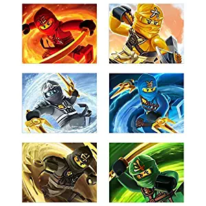 Ninjago (2017) Poster Prints - Set of 6 Ninja Lego Movie Decor Wall Art Photos 8x10 Kai Skyler Lloyd Zane Jay Cole
