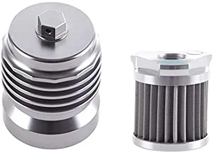 Motorcycle Racing Stainless Steel Reusable Oil Filter with Replacement cartidge fitting