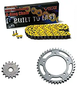 Volar O-Ring Chain and Sprocket Kit - Yellow for 2006-2007 Kawasaki Ninja ZX10R