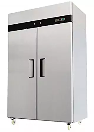 52" Double 2 Door Side By Side Stainless Steel Reach in Commercial Refrigerator, 49 Cubic Feet, for Restaurant