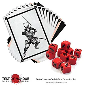 Test of Honour Warlord Games, Dice Set with Gaming Cards