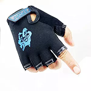 MARZE Bike Gloves for Children Half Finger Sport Gloves for Kids Boys Breathable Non-Slip Mittens