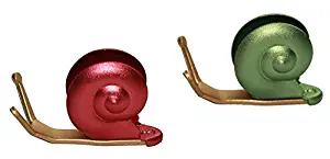 Desk+1 Slow Living Snail Power Magnets Set, 1 Red & 1 Green, For Fridge Kitchen Calendar Office White Board Personal Use Home Decor and Gift, 1.3"x 0.7" (3.4x1.7cm)