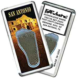 San Antonio “FootWhere” Souvenir Fridge Magnet. Made in USA (SA204 - PM Alamo)