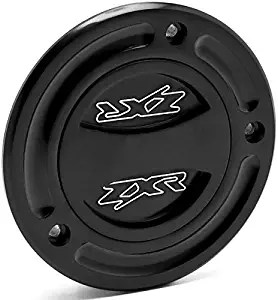 Krator Black Keyless Gas Cap Twist Off Fuel Tank Cap Logo For Kawasaki Ninja ZX-14 2006-2011