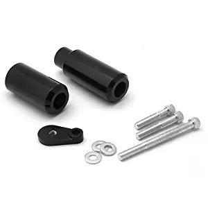 Wotefusi Motorcycle New Black Pair 2 Pieces Frame Sliders Screws Set for 2005-2006 Kawasaki Ninja Zx6R Zx6Rr 636