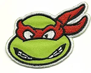 Teenage Mutant Ninja Turtles RAPHAEL Cartoon Appliques Embroidery Iron on Patch
