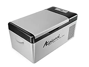Alpicool C15 Portable Refrigerator 16 Quart(15 Liter) Vehicle, Car, Truck, RV, Boat, Mini fridge freezer for Driving, Travel, Fishing, Outdoor and Home use -12/24V DC and 110-240 AC