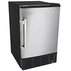 EdgeStar IB120SS Built in Ice Maker, 12 lbs, Stainless Steel and Black